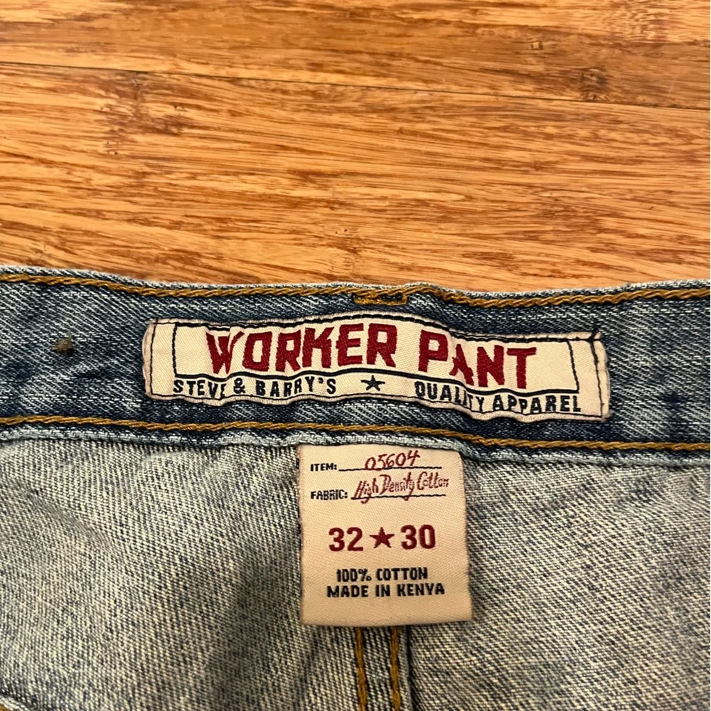 Steve & Barry's Light Wash Worker Pant Straight Leg Jeans. Size 32